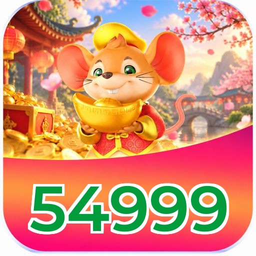 Interface da plataforma 54999 mostrando slots populares e bônus de boas-vindas